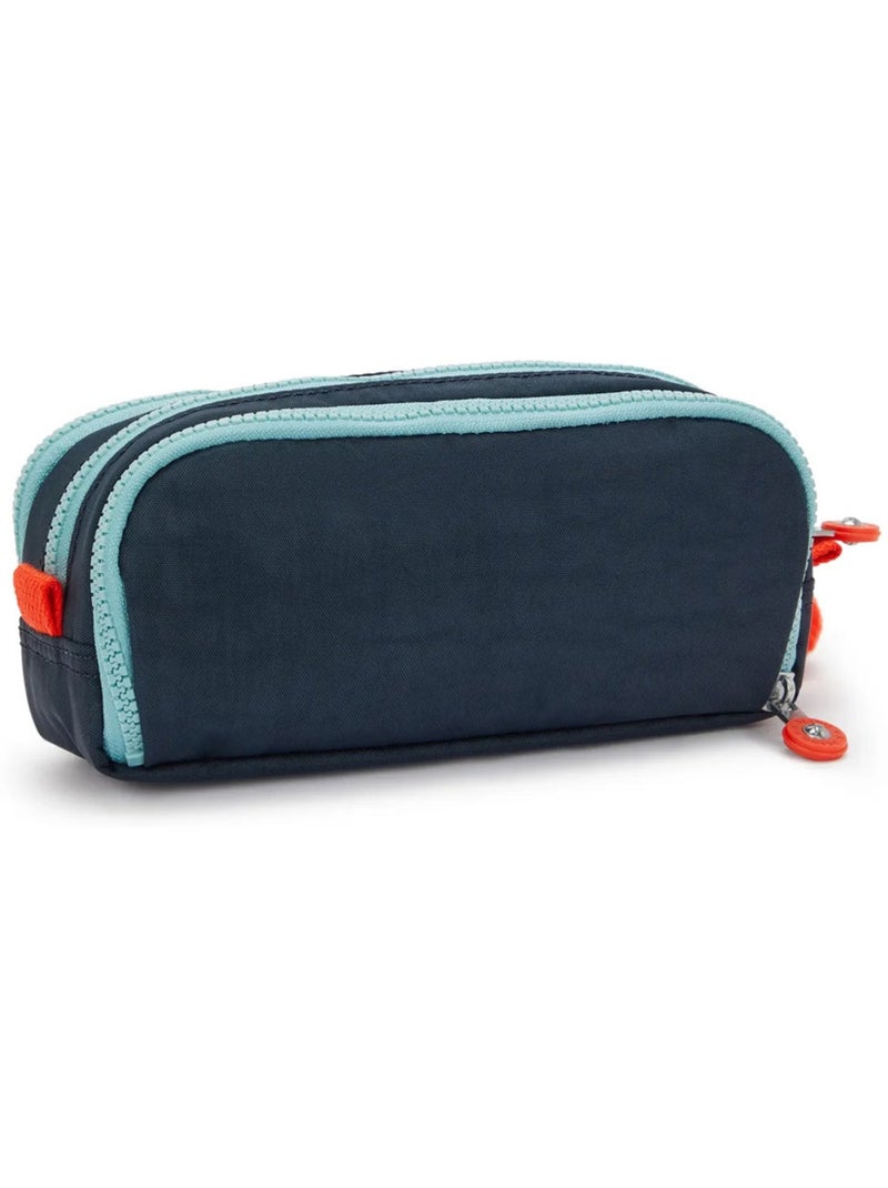 Trousse à crayons nylon Kipling 3 compartiments 32 emplacements Bleu - Kiabi