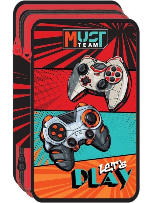 Trousse à crayons triple compartiment 'Let's Play Gaming' – Must Team - Kiabi Trousse à crayons triple compartiment 'Let's Play Gaming' – Must Team - Kiabi
