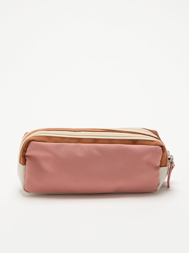 Trousse à double compartiment Beige - Kiabi