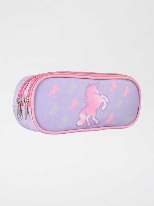 Trousse à double compartiment licorne - Kiabi