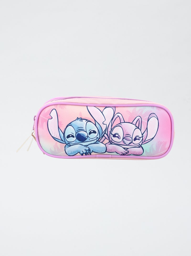 Trousse à double compartiment 'Stitch' Rose - Kiabi