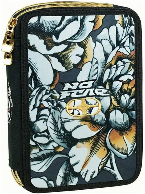 Trousse à fermeture zippée garnie 20 cm tropical fleurs doré No Fear - Kiabi Trousse à fermeture zippée garnie 20 cm tropical fleurs doré No Fear - Kiabi