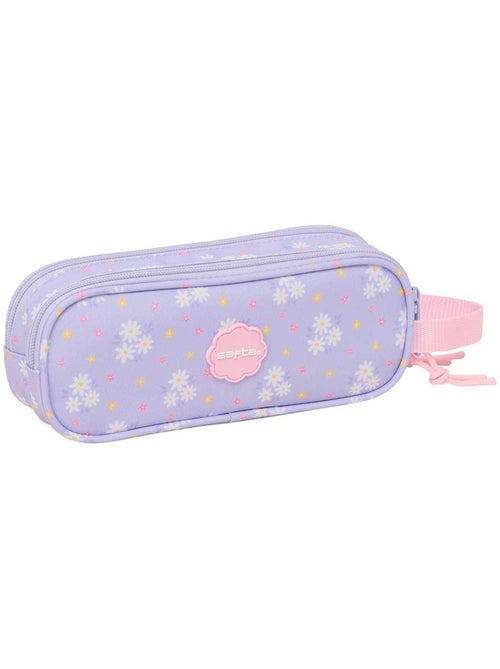 Trousse CMP bouquet fleurs en polyester 300D à 2 compartiments zippés - Kiabi