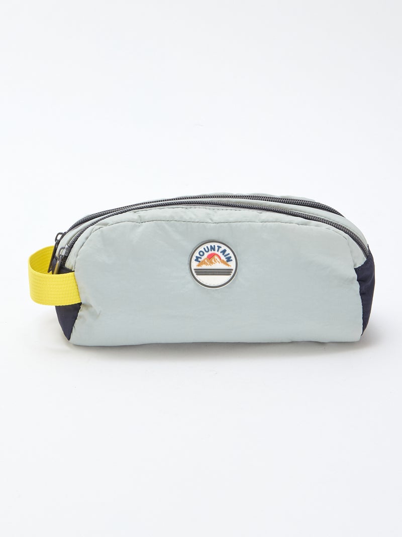 Trousse color bloc double compartiment Vert - Kiabi