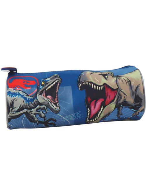 Trousse cylindrique imprimée dinosaures polyester Jurassic World - Kiabi Trousse cylindrique imprimée dinosaures polyester Jurassic World - Kiabi