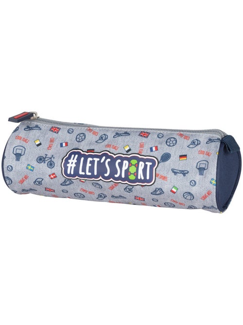 Trousse cylindrique textile imprimée sports et drapeaux KIP - Kiabi Trousse cylindrique textile imprimée sports et drapeaux KIP - Kiabi