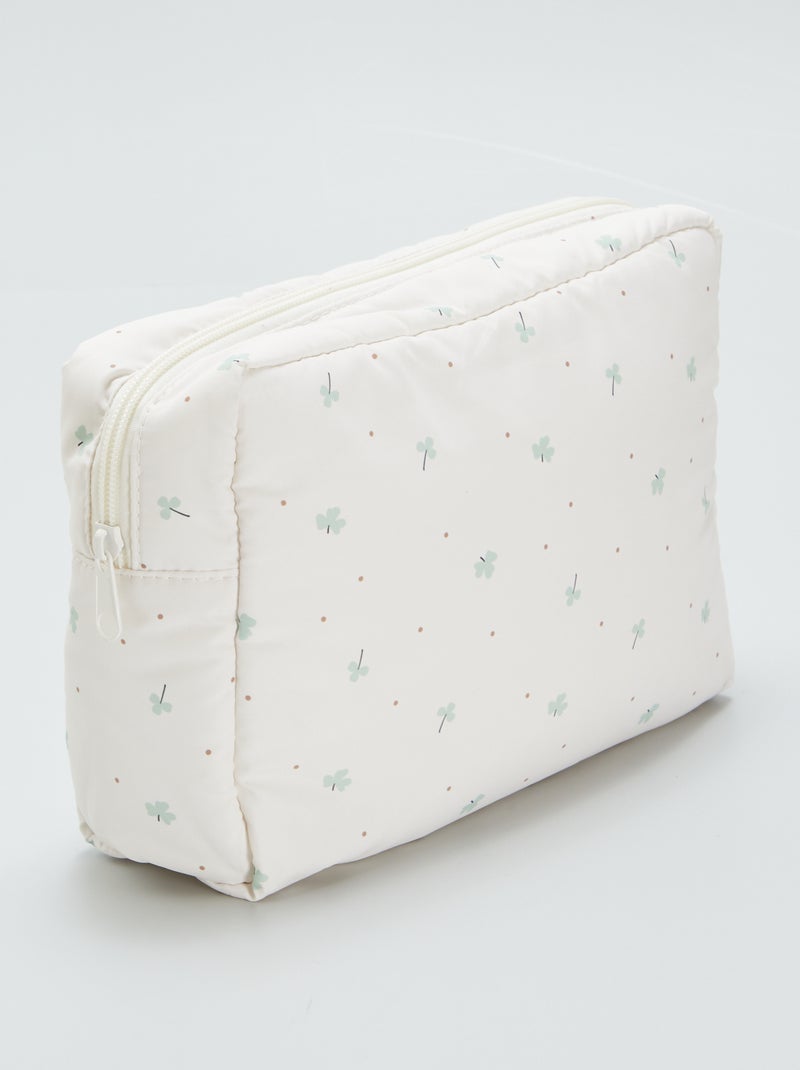 Trousse de rangement avec imprimé Blanc - Kiabi