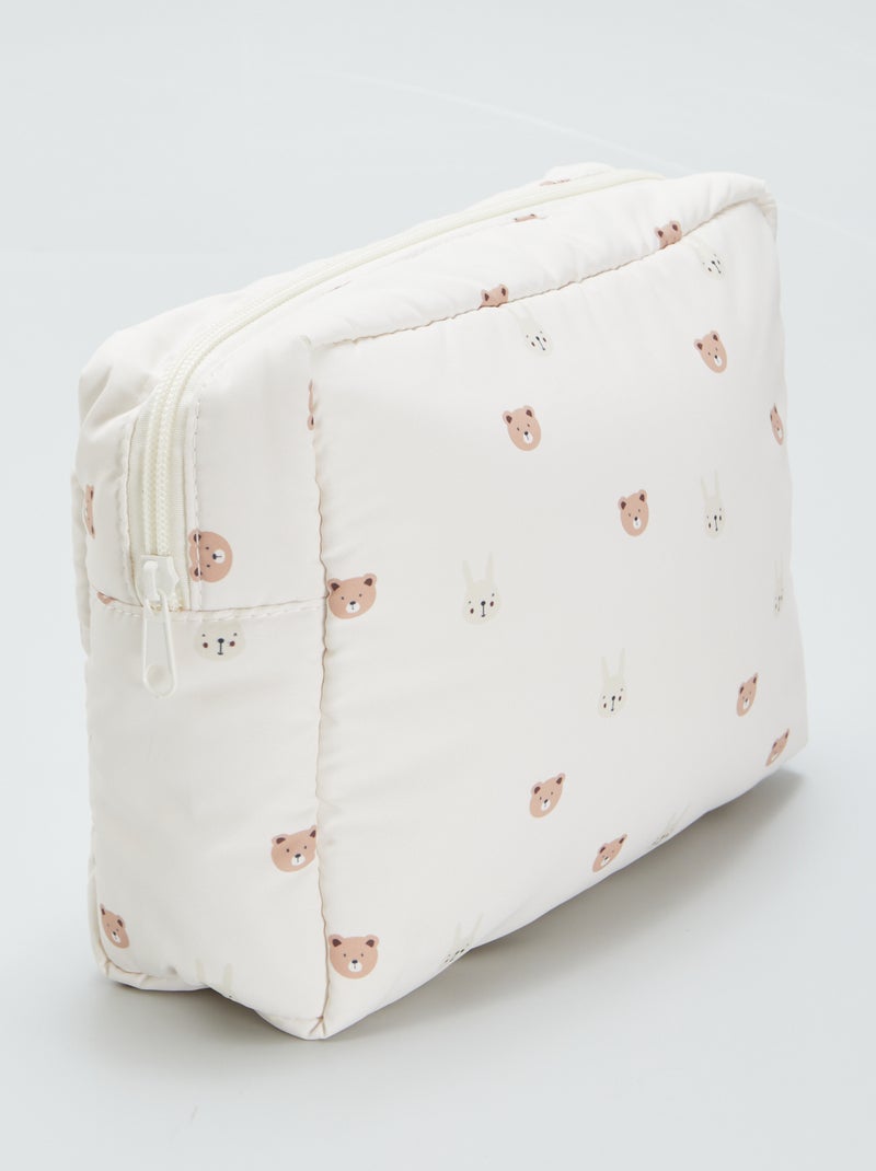 Trousse de rangement avec imprimé Ecru - Kiabi