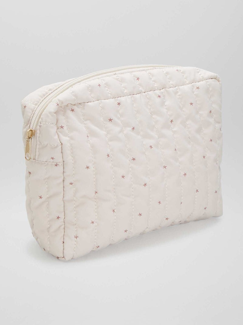 Trousse de rangement matelassée Ecru - Kiabi