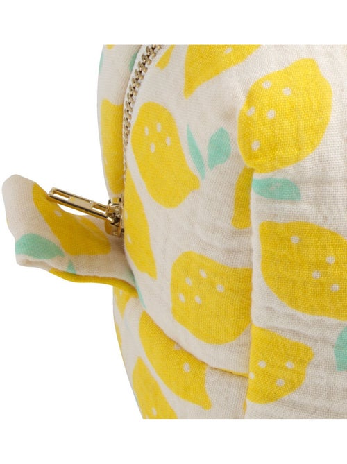 Trousse de toilette en coton imprimé citron - sauthon - Kiabi