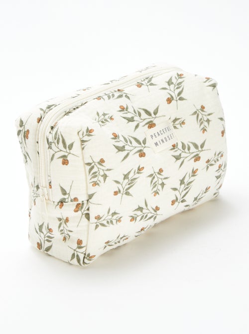 Trousse de toilette en gaze de coton - Kiabi
