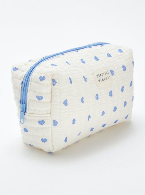 Trousse de toilette en gaze de coton - Kiabi