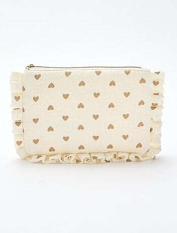 Trousse de toilette en gaze de coton