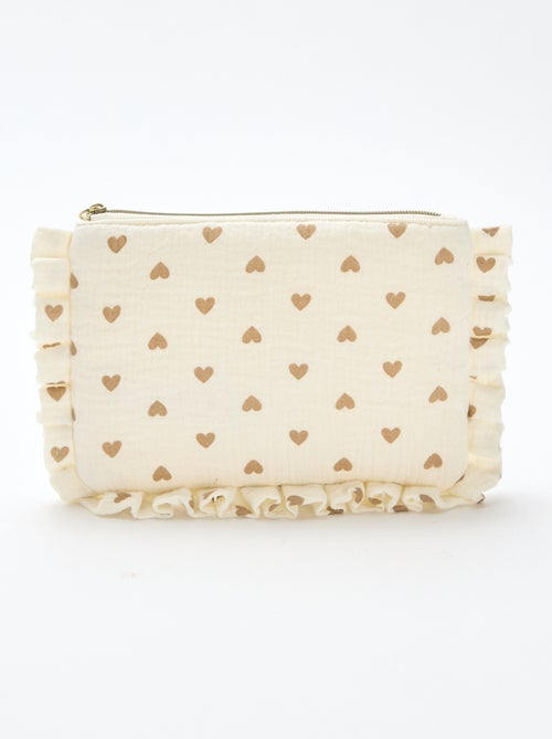 Trousse de toilette en gaze de coton - Kiabi