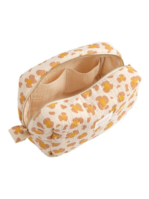 Trousse de toilette en gaze de coton imprimé léopard - sauthon - Kiabi