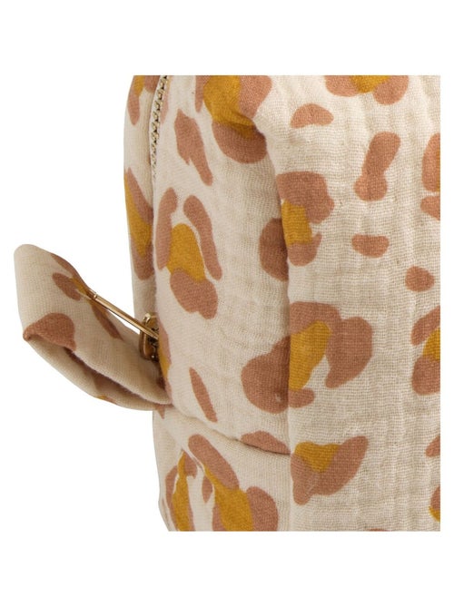 Trousse de toilette en gaze de coton imprimé léopard - sauthon - Kiabi