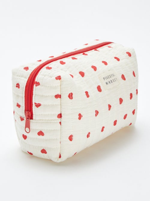 Trousse de toilette en gaze de coton - Kiabi