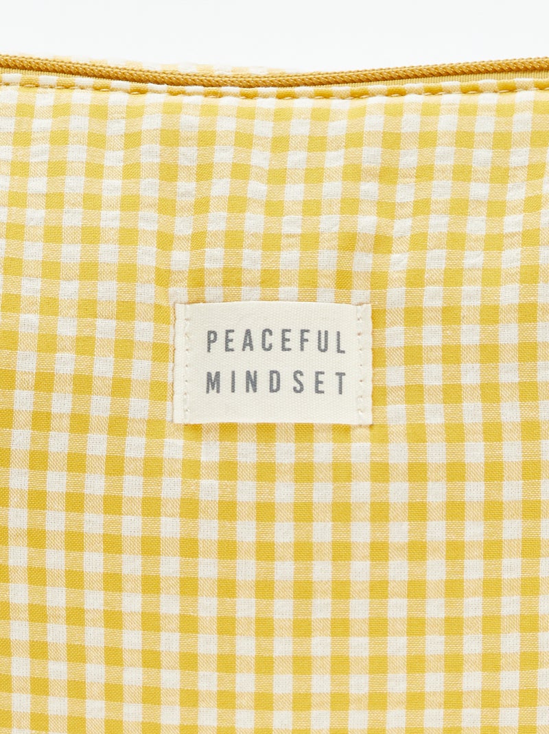 Trousse de toilettes vichy à froufrous Jaune - Kiabi