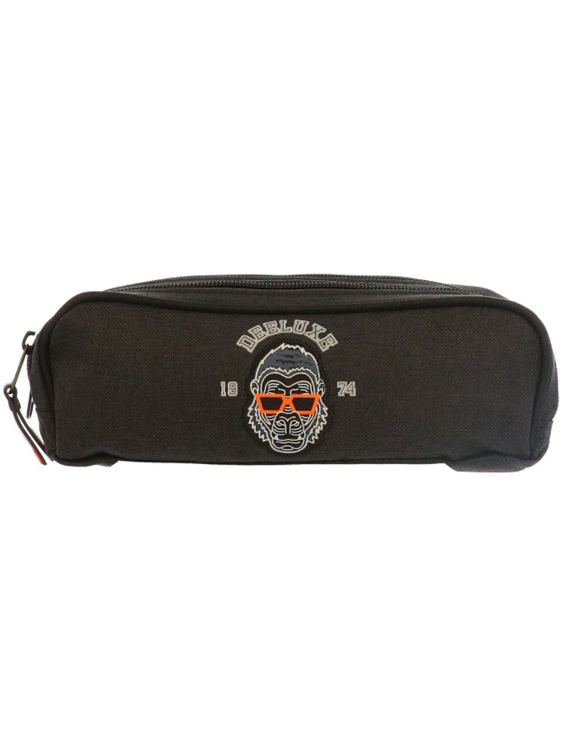 Trousse Deluxe en toile - 2 compartiments Noir - Kiabi