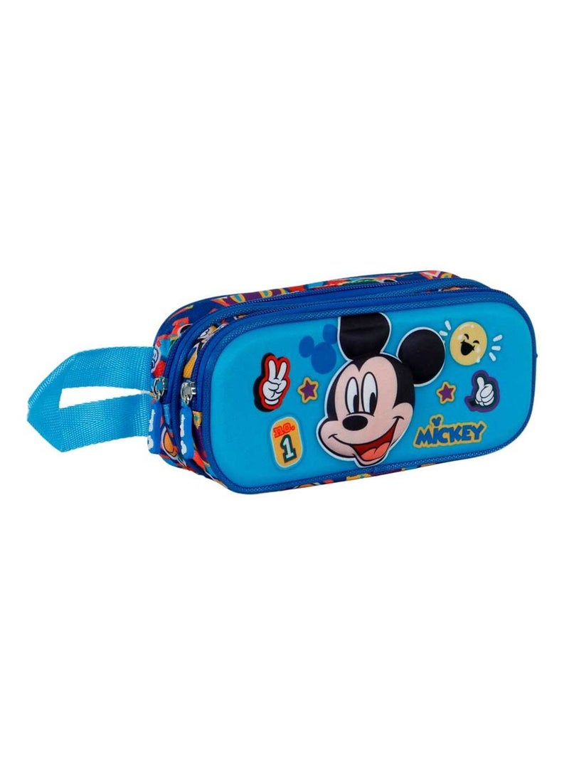 Trousse Double 3D - Disney Mickey Mouse Blissy - Bleu - Taille Unique Bleu - Kiabi