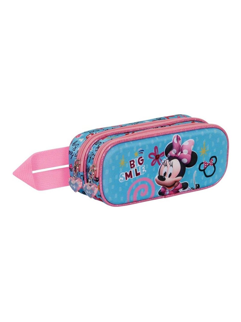Trousse Double 3D - Disney Minnie Mouse Big Smile - Bleu - Taille Unique Bleu - Kiabi