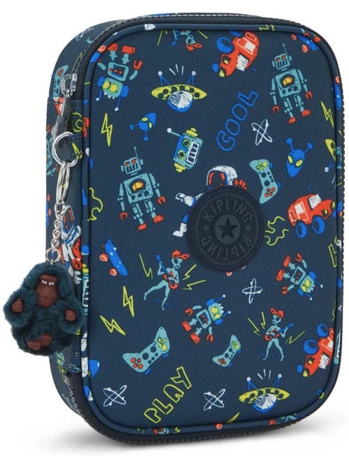 Trousse grande rectangulaire polyester imprimé Space Game Kipling - Kiabi Trousse grande rectangulaire polyester imprimé Space Game Kipling - Kiabi