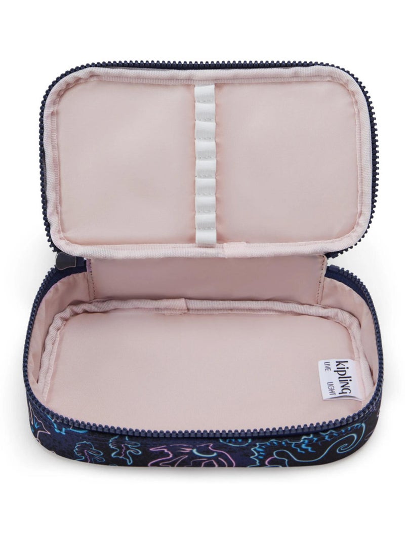 Trousse  Kipling tissu synthétique imprimé Disco Fish Bleu Rose - Kiabi