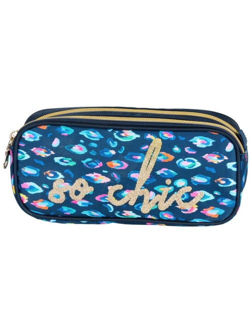 Trousse rectangulaire 2 compartiments 22 cm motifs dorés ETTAVEE - Kiabi Trousse rectangulaire 2 compartiments 22 cm motifs dorés ETTAVEE - Kiabi