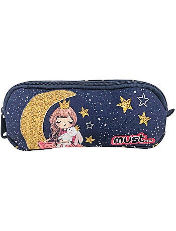 Trousse rectangulaire 2 compartiments Girl Moon 21 CM