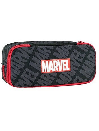 Trousse rectangulaire à 2 compartiments 'Marvel' zippée rouge MARVEL