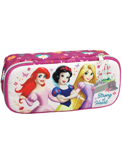 Trousse rectangulaire 'Disney Princess' 2 compartiments zippés 23 cm - Kiabi Trousse rectangulaire 'Disney Princess' 2 compartiments zippés 23 cm - Kiabi