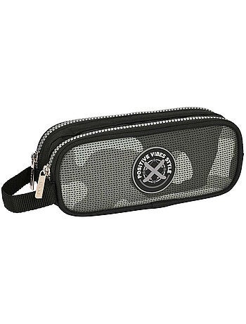 Trousse Rectangulaire Double Compartiment Positive Vibes Style Camouflage 20 CM