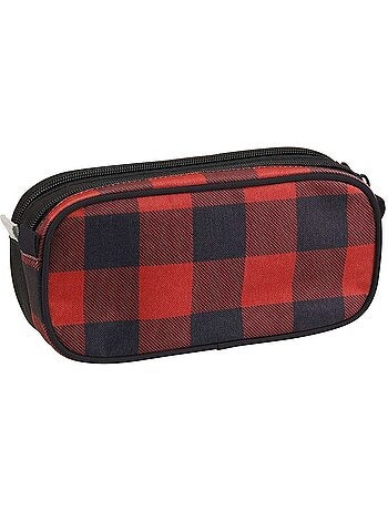 Trousse rectangulaire motif damier toile CMP