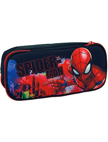 Trousse rectangulaire Spider-Man tissu souple Sonic 23 cm 2 compartiments
