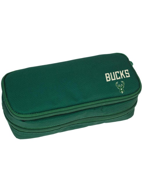 Trousse rectangulaire tissu double zip NBA Basket USA Milwaukee Bucks - Kiabi Trousse rectangulaire tissu double zip NBA Basket USA Milwaukee Bucks - Kiabi