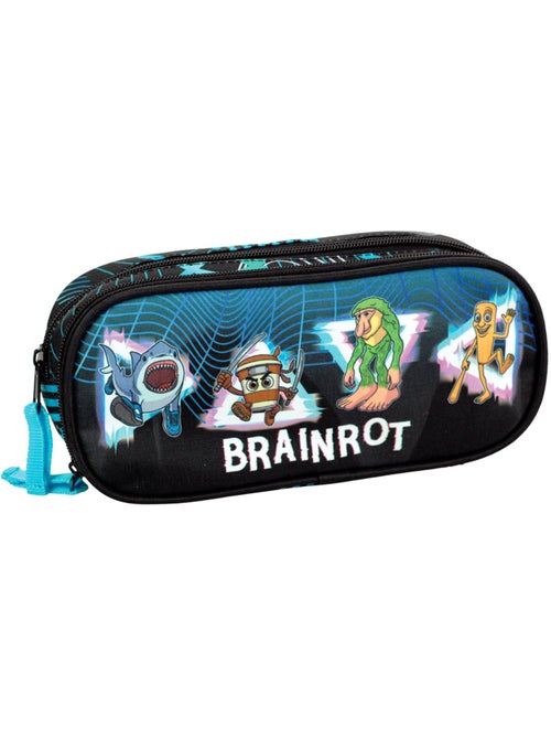 Trousse rectangulaire zippée 23 cm à 2 compartiments cmp brainrot - Kiabi Trousse rectangulaire zippée 23 cm à 2 compartiments cmp brainrot - Kiabi