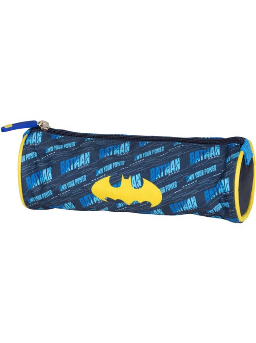 Trousse ronde 'Batman' 22 cm – tirette en gomme 2 compartiments - Kiabi