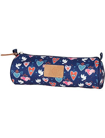 Trousse ronde KIP Inspiration 22 cm motif fleurs – fermeture zippée solide