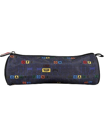 Trousse ronde scolaire KIP School Time bleu noir