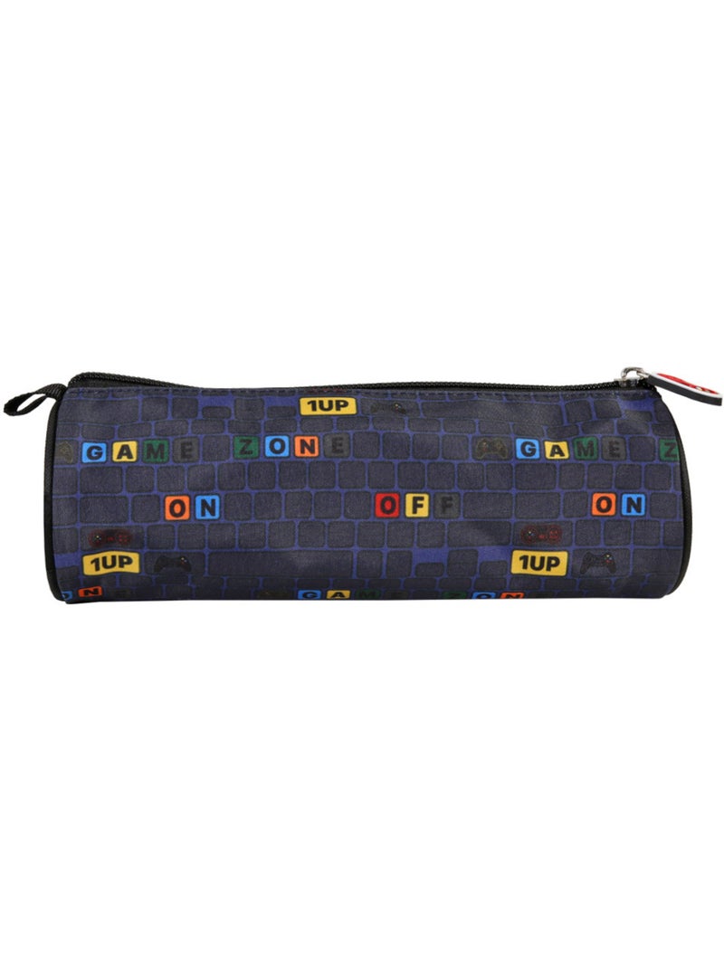 Trousse ronde scolaire KIP School Time bleu noir Bleu marine - Kiabi