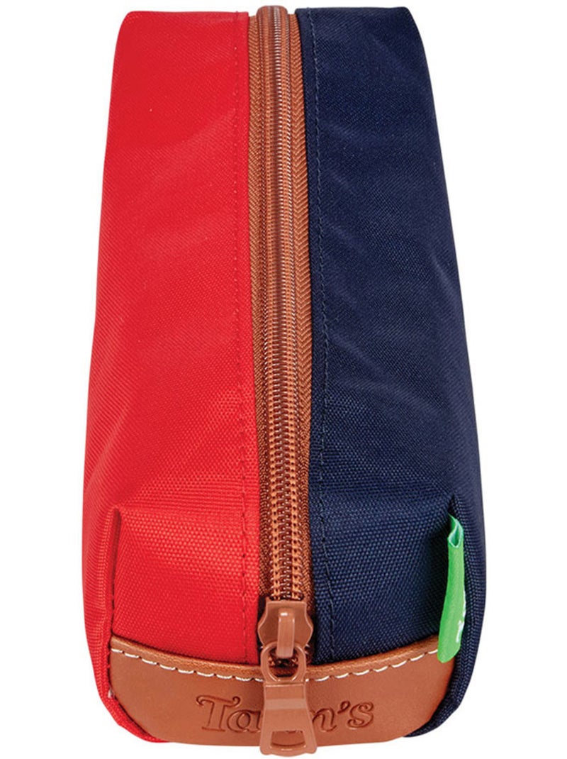 Trousse simple bicolore 21 cm polyester éco-responsable Tann's Bleu Rouge - Kiabi