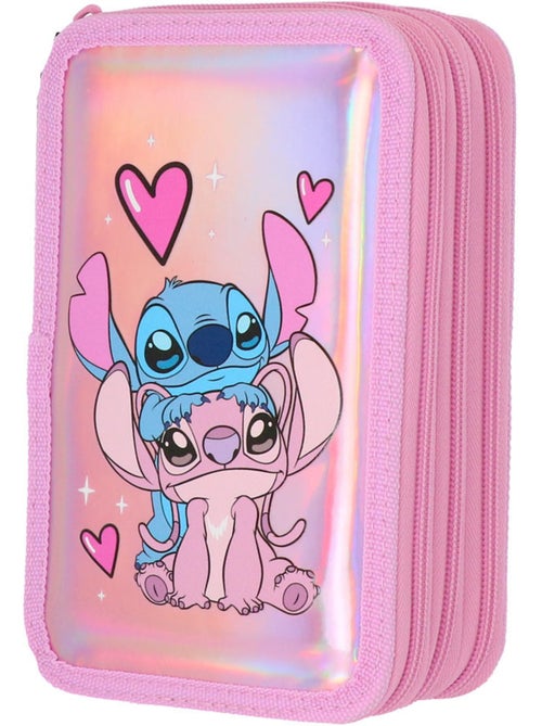 Trousse 'Stitch' – Garnie Holographique 3 compartiments – 20 cm – Lilo et stitch - Kiabi Trousse 'Stitch' – Garnie Holographique 3 compartiments – 20 cm – Lilo et stitch - Kiabi