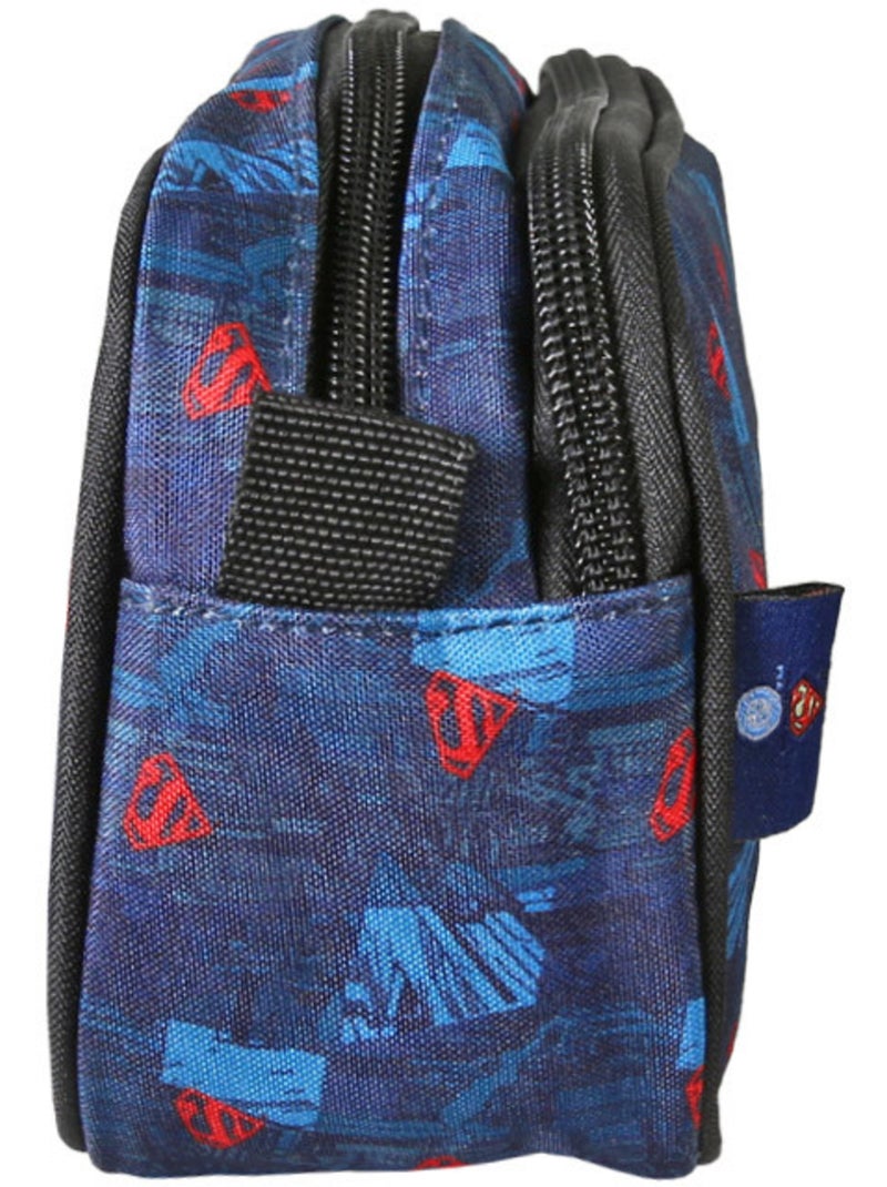 Trousse 'Superman' – Rectangulaire 2 compartiments – 22 cm Multicolore - Kiabi