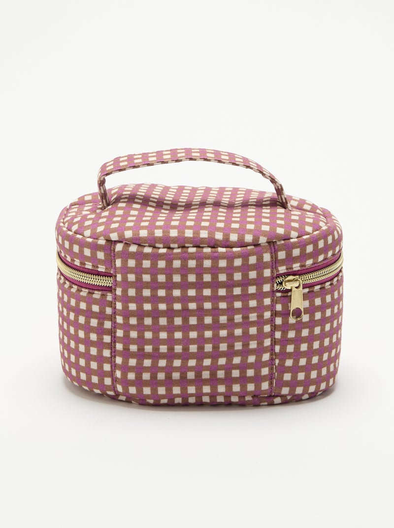 Trousse vanity imprimée Marron - Kiabi
