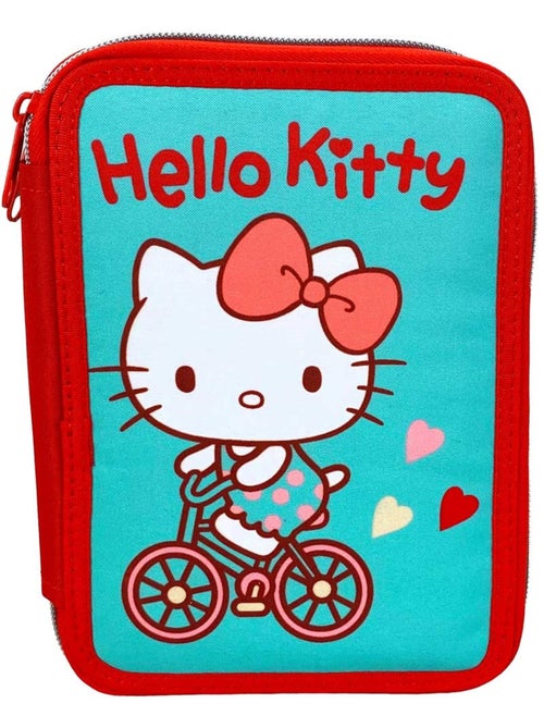 Trousse zippée 2 compartiments 'Hello Kitty' vélo 20 cm – - Kiabi Trousse zippée 2 compartiments 'Hello Kitty' vélo 20 cm – - Kiabi