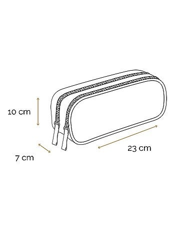 Trousse zippée 'Ligue 1' – 2 compartiments rectangulaire 23 cm - Bagtrotter