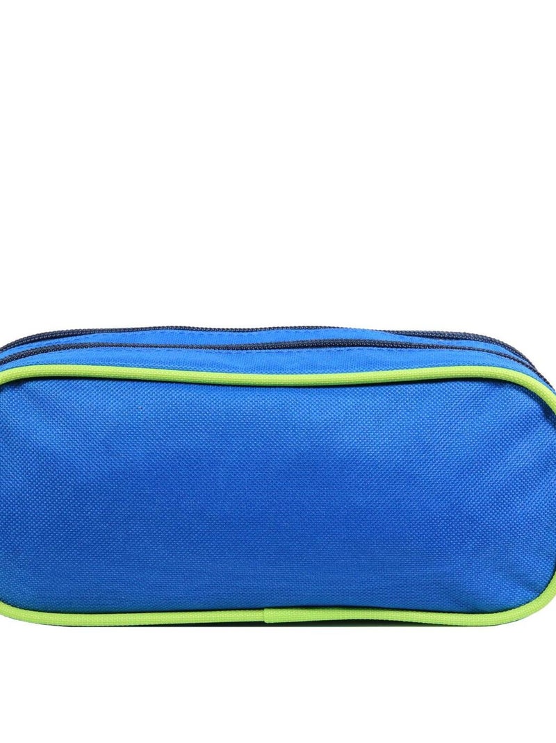 Trousse zippée 'Ligue 1' – 2 compartiments rectangulaire 23 cm - Bagtrotter Bleu - Kiabi
