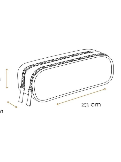 Trousse zippée 'Ligue 1' – 2 compartiments rectangulaire 23 cm - Bagtrotter - Kiabi