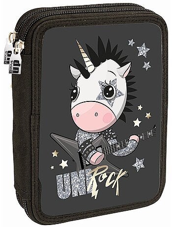 Trousse zippée 'Unicorn Rock' 20 cm, remplie –