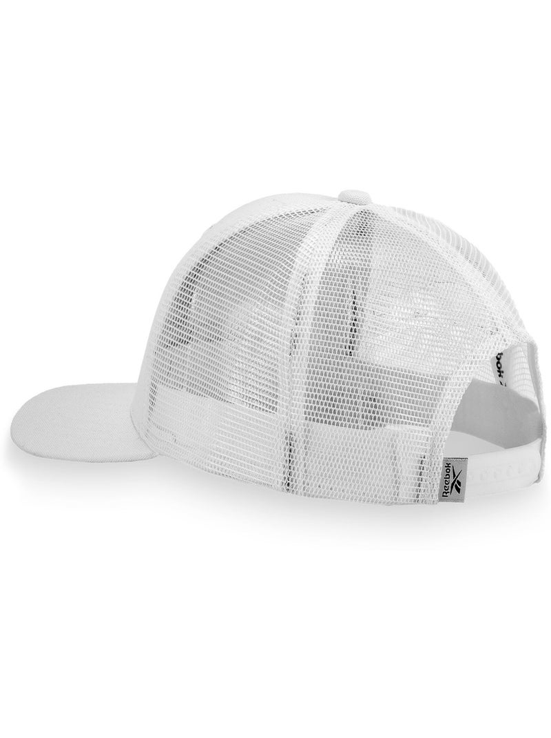 Truckerpet met mesh en vector cap-patch Wit - Kiabi